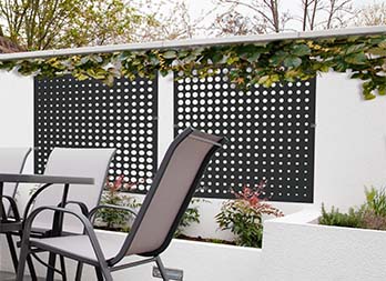 Treillis Jardin Noir/Blanc, Supports pour Plantes Grimpantes, Décorative  Aide À l'escalade, Robuste et Stable, pour Jardin, Pelouse (Color : A2,  Size : 180x140cm) : : Jardin